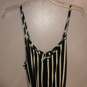 Black, white, and green pantsuit!